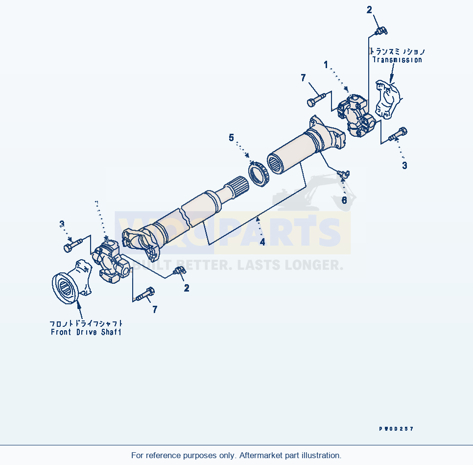Komatsu WA470-5 Drive Shaft (Shaft And Bolt) parts diagram