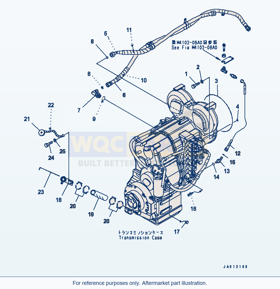 Komatsu WA470-5 Torque Converter And Transmission parts diagram