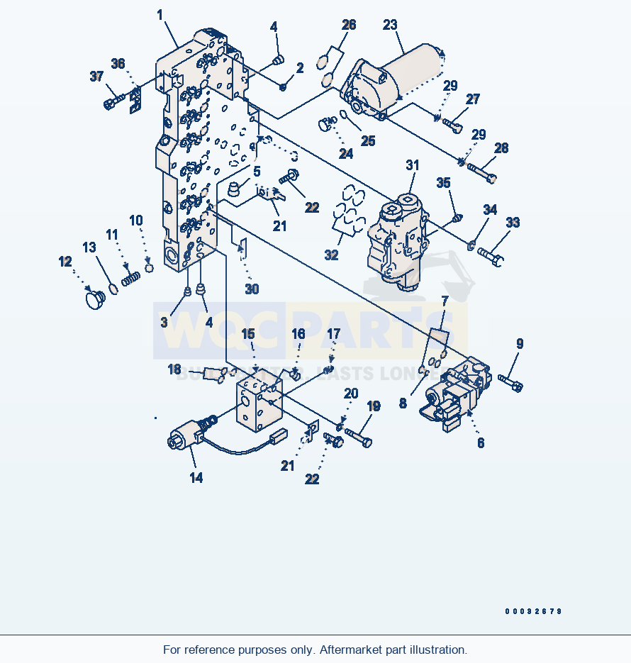 Komatsu WA470-5 Transmission Main Valve (With Lockup)(#80526-) parts diagram