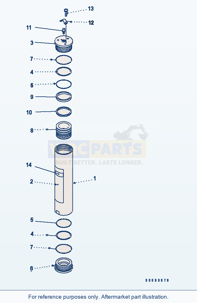 Komatsu WA470-5 Brake Accumulator(#81462-) parts diagram