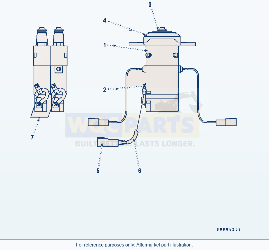 Komatsu WA470-5 Electric Lever(#70001-70051) parts diagram