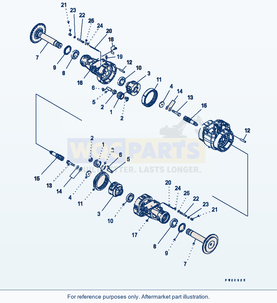Komatsu WA470-5 Front Axle (Final Drive) Serial 70001-UP parts diagram