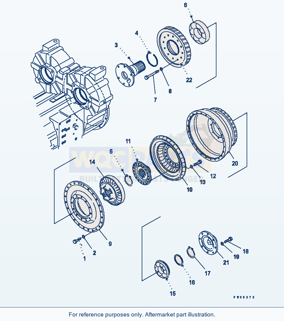 Komatsu WA470-5 Torque Converter Serial 70001-UP parts diagram
