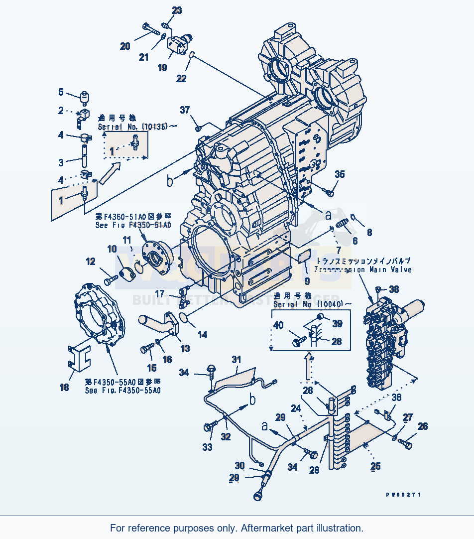 Komatsu WA470-5 Transmission (Accessory) Serial 70001-UP parts diagram