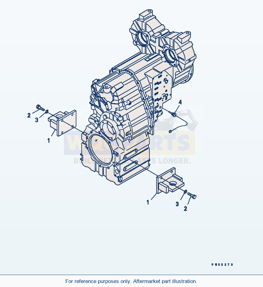 Komatsu WA470-5 Transmission Attachment Serial 70001-UP parts diagram
