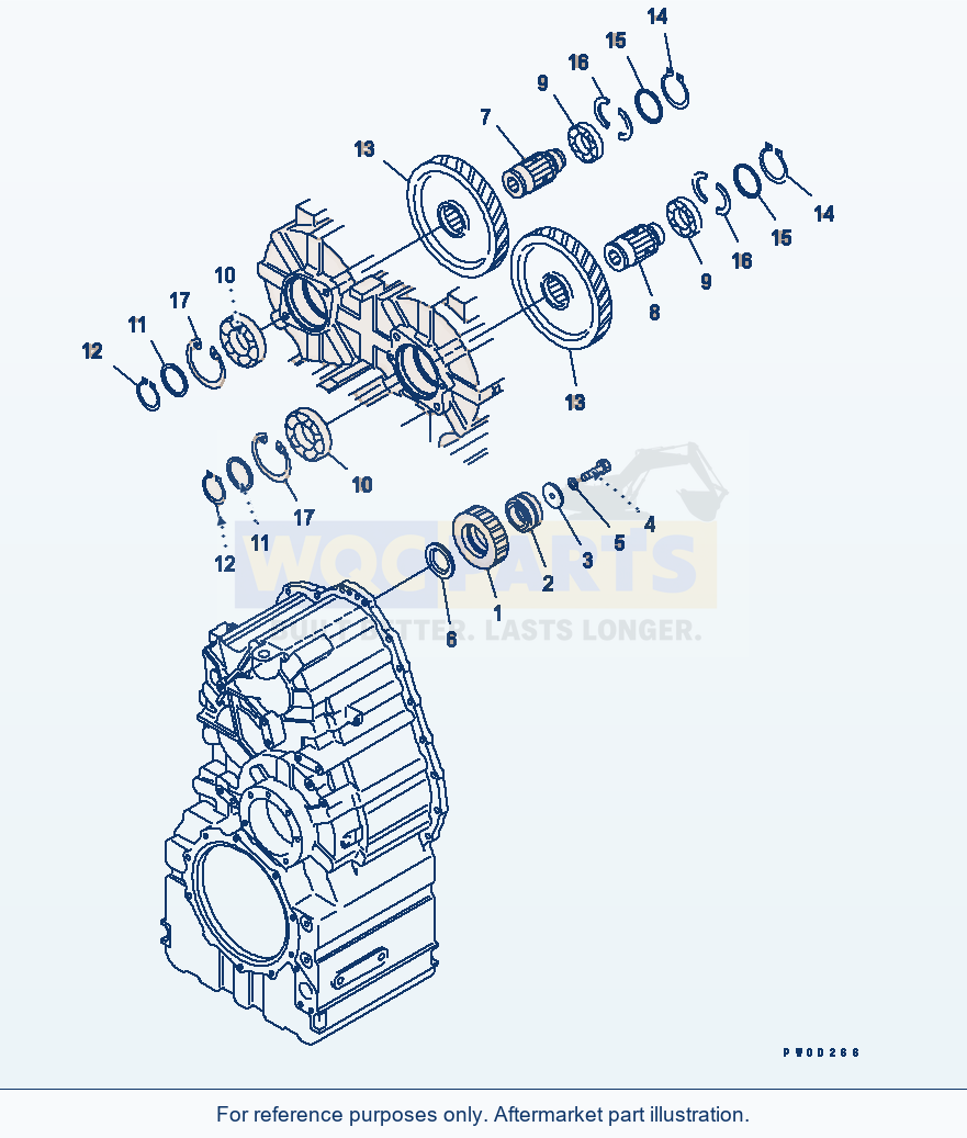 Komatsu WA470-5 Transmission (P.T.O.) Serial 70001-UP parts diagram