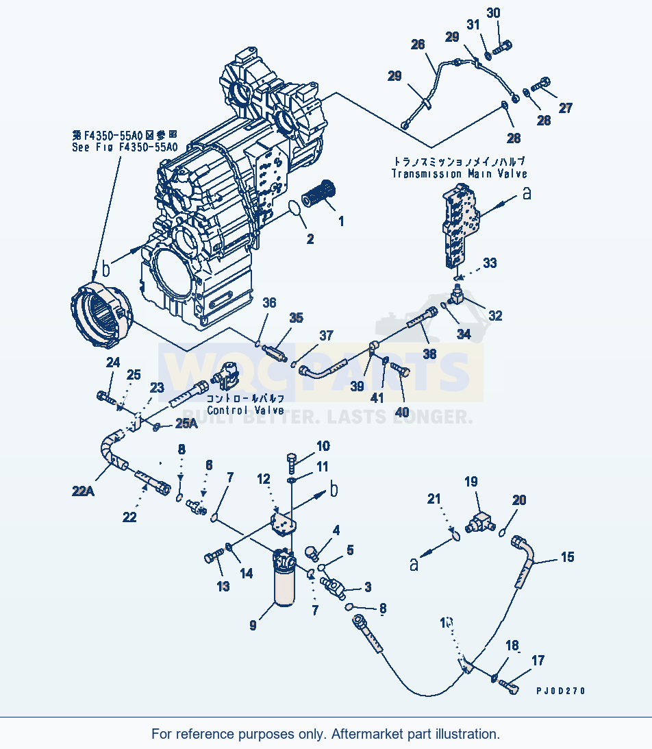 Komatsu WA470-5 Transmission (Transmission Piping) parts diagram