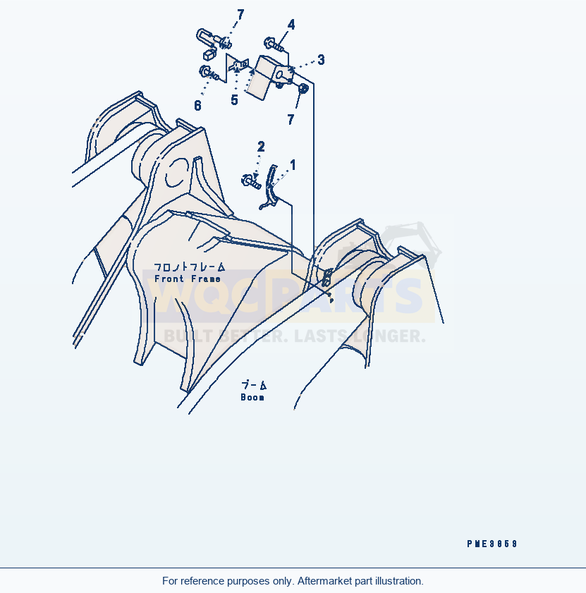Komatsu WA470-5 Lift Arm And Bellcrank (Boom Kick Out) parts diagram