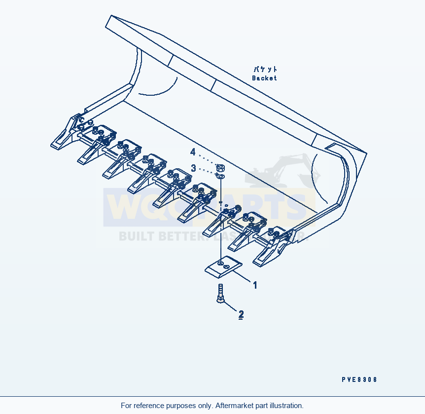 Komatsu WA470-5 Segment Edge (For Both Side Dump Bucket) parts diagram