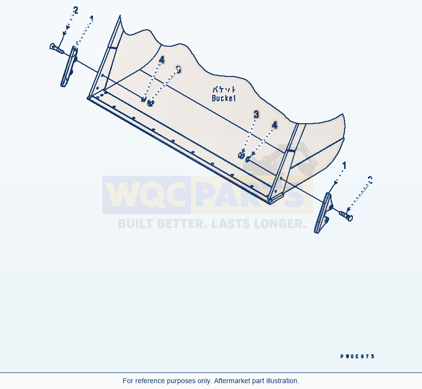 Komatsu WA470-5 Side Guard (For Excavating Bucket) parts diagram