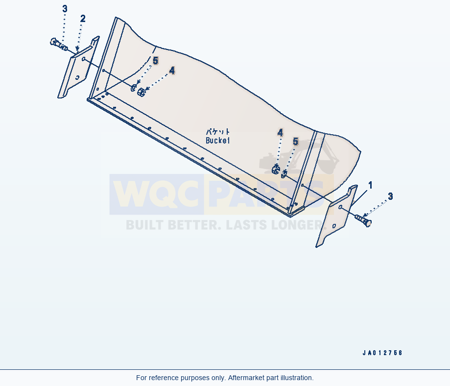 Komatsu WA470-5 Side Guard Serial 70001-UP (OVERSEAS VERSION) parts diagram