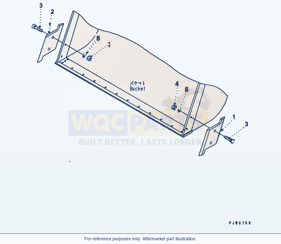 Komatsu WA470-5 Side Guard Serial 70001-UP parts diagram