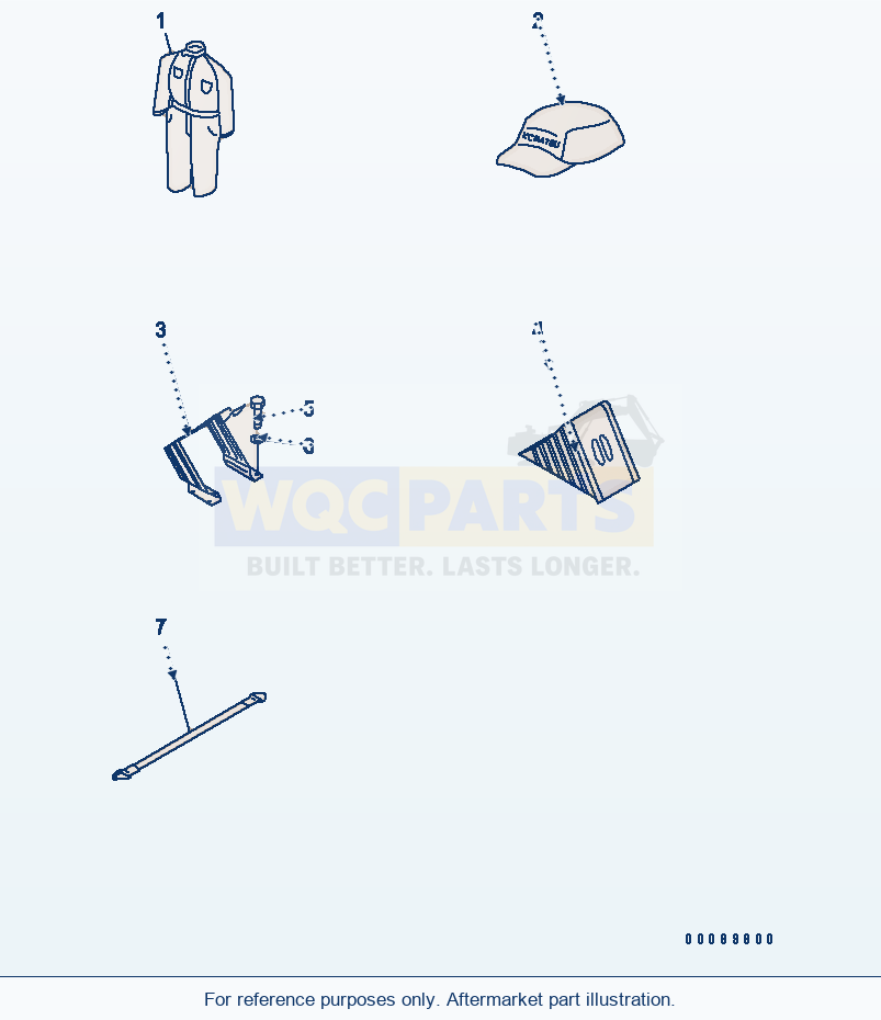 Komatsu WA470-6 Tool (Cap, Overall And Wheel Stopper)(#90001-) parts diagram