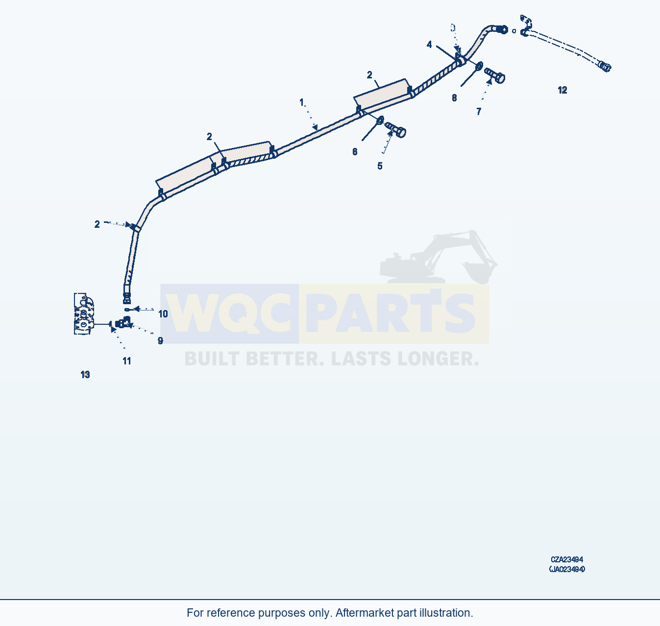 Komatsu WA470-6 Cooling Piping (|C00040) parts diagram