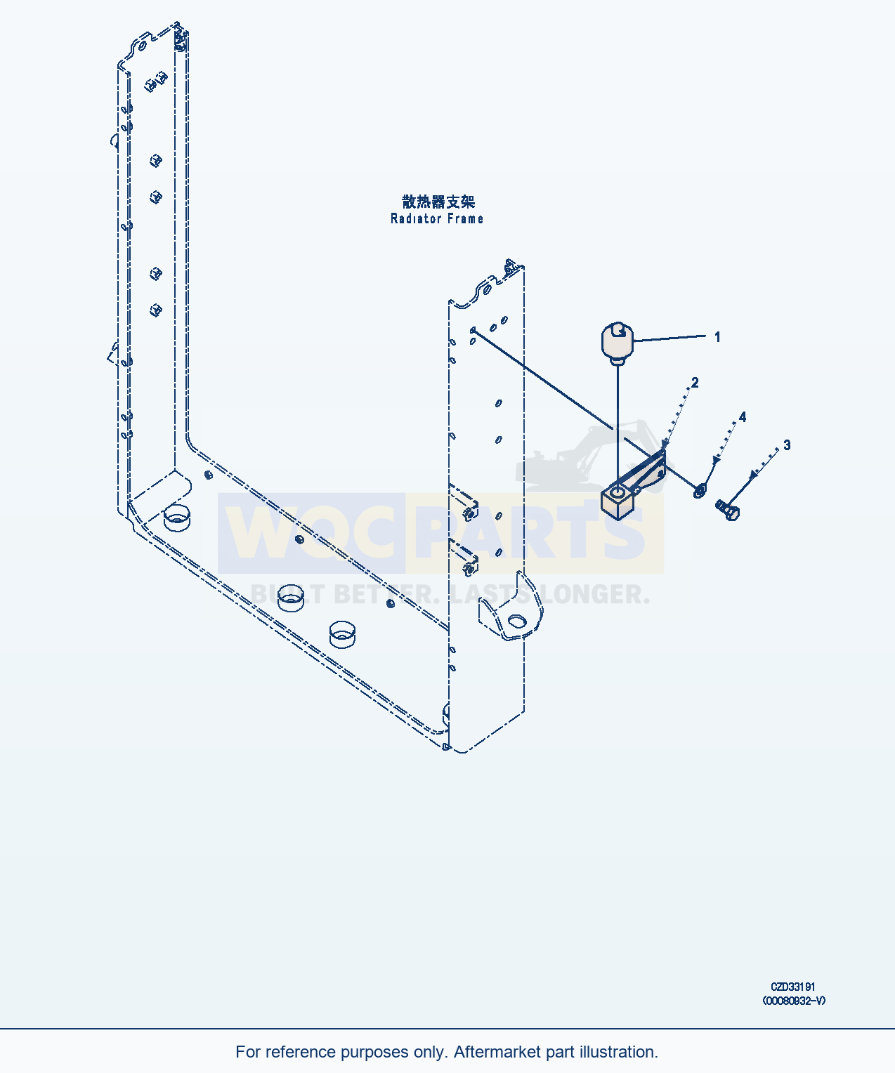 Komatsu WA470-6 Radiator (Breather) (|C00028) parts diagram