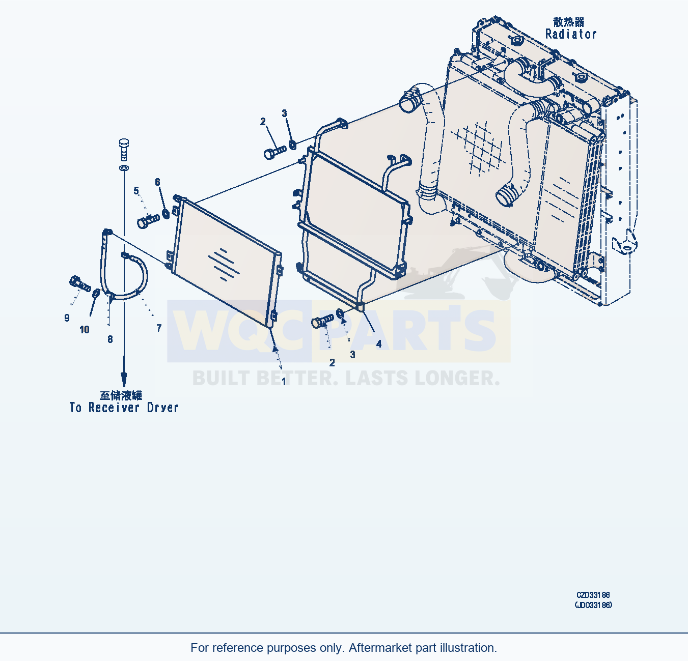 Komatsu WA470-6 Radiator (Condenser) (|C00027) parts diagram
