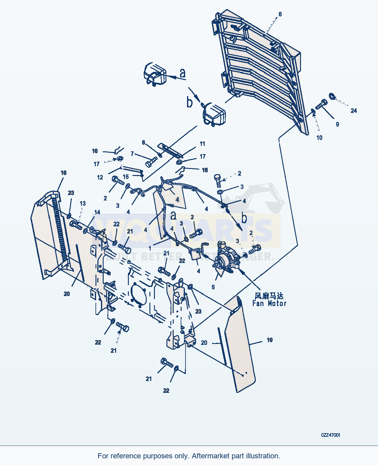 Komatsu WA470-6 Radiator (Grille(Sheet)) (|C00022) parts diagram