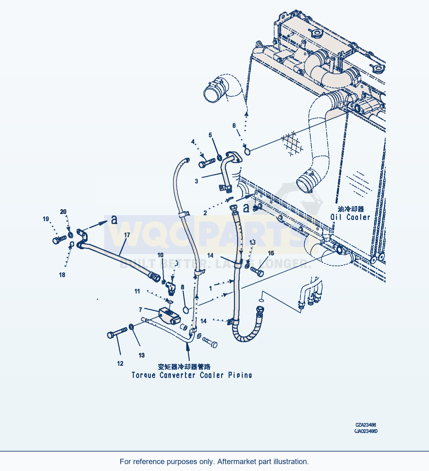 Komatsu WA470-6 Radiator (Oil Cooler Piping) (|C00025) parts diagram