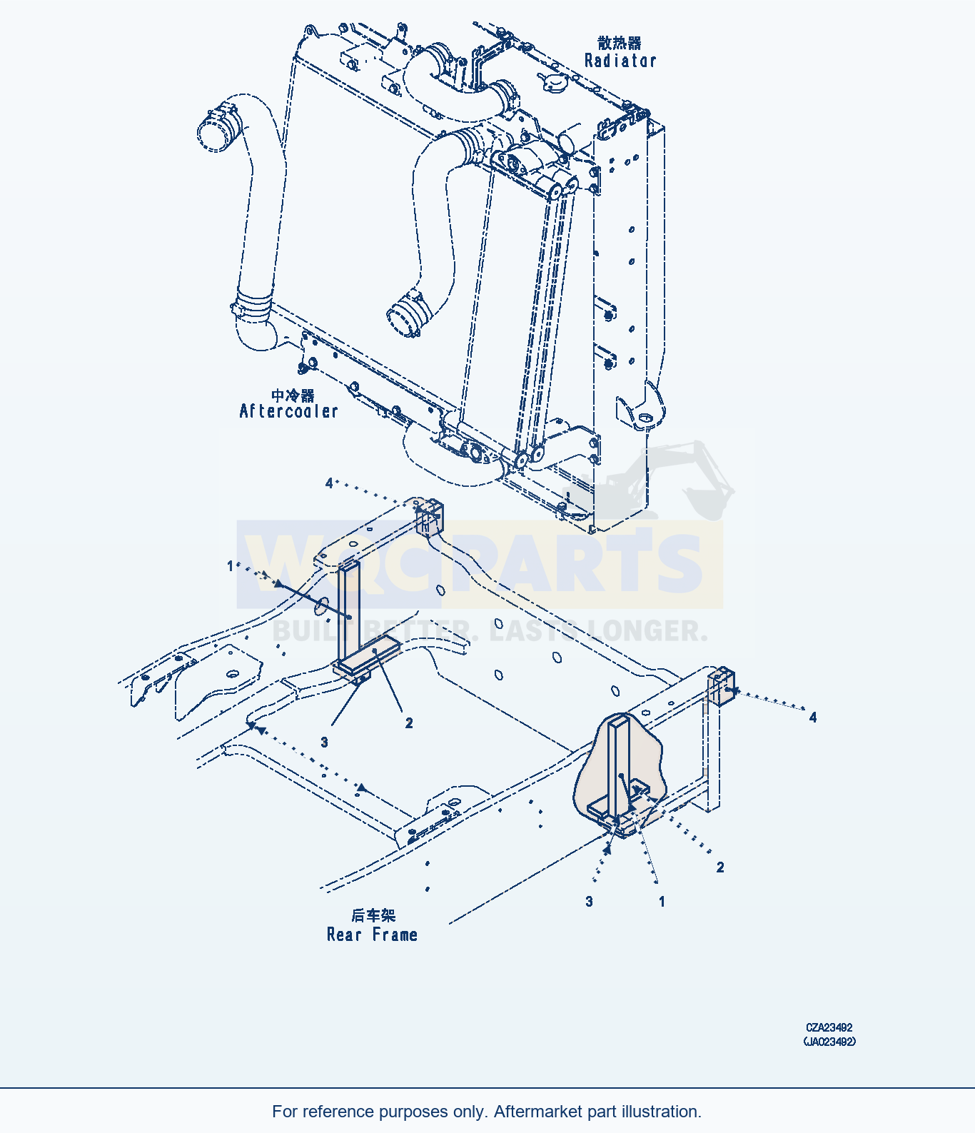 Komatsu WA470-6 Radiator (Sheet)(With Guard) (|C00039) parts diagram