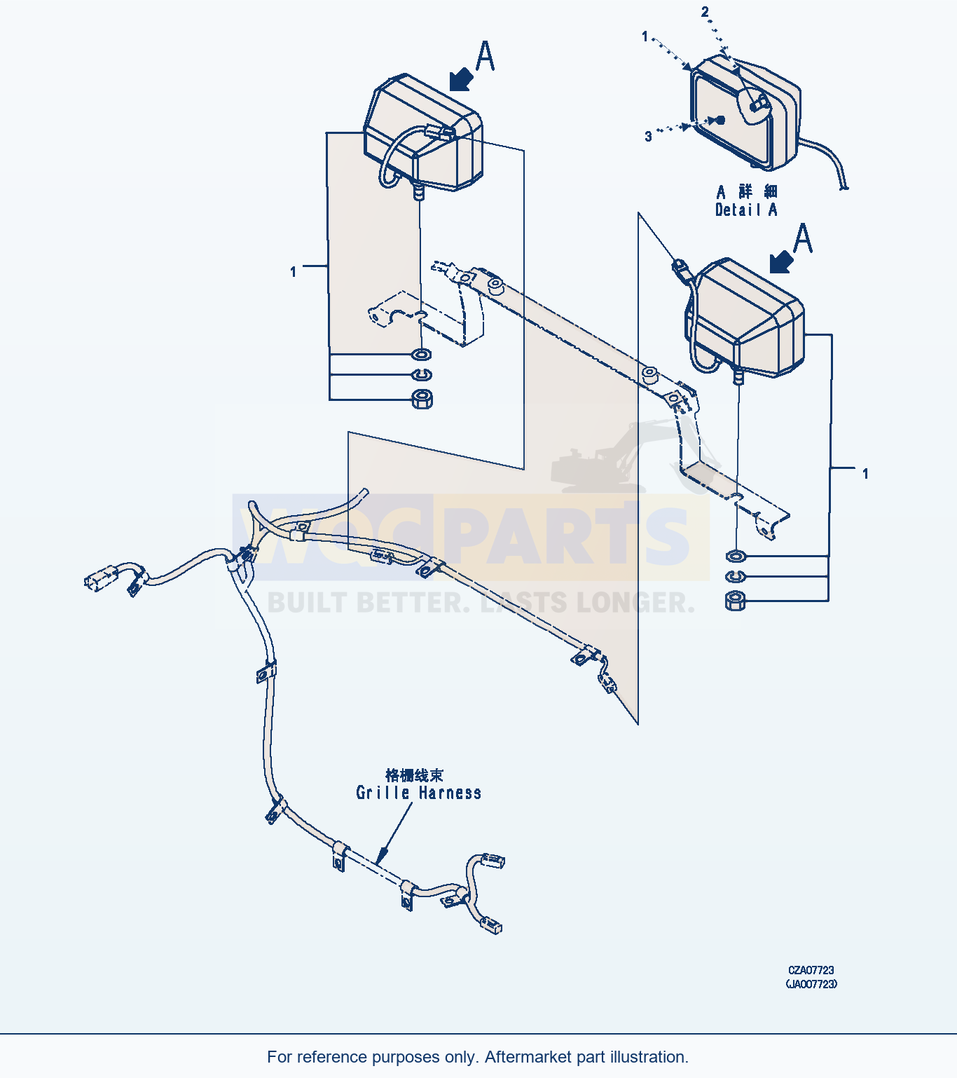 Komatsu WA470-6 Radiator (Working Lamp) (|C00023) parts diagram