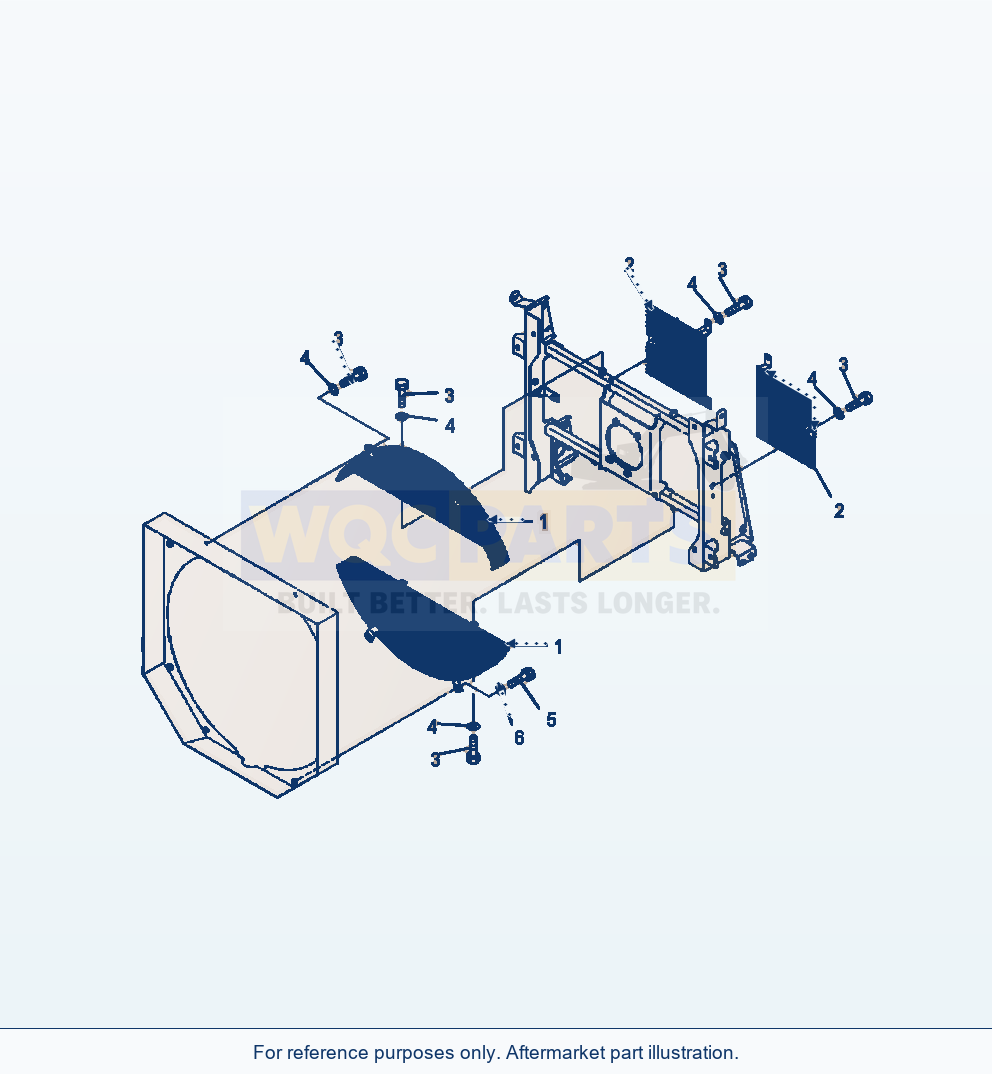 Komatsu WA470-6 Fan Guard Serial A46001-UP parts diagram