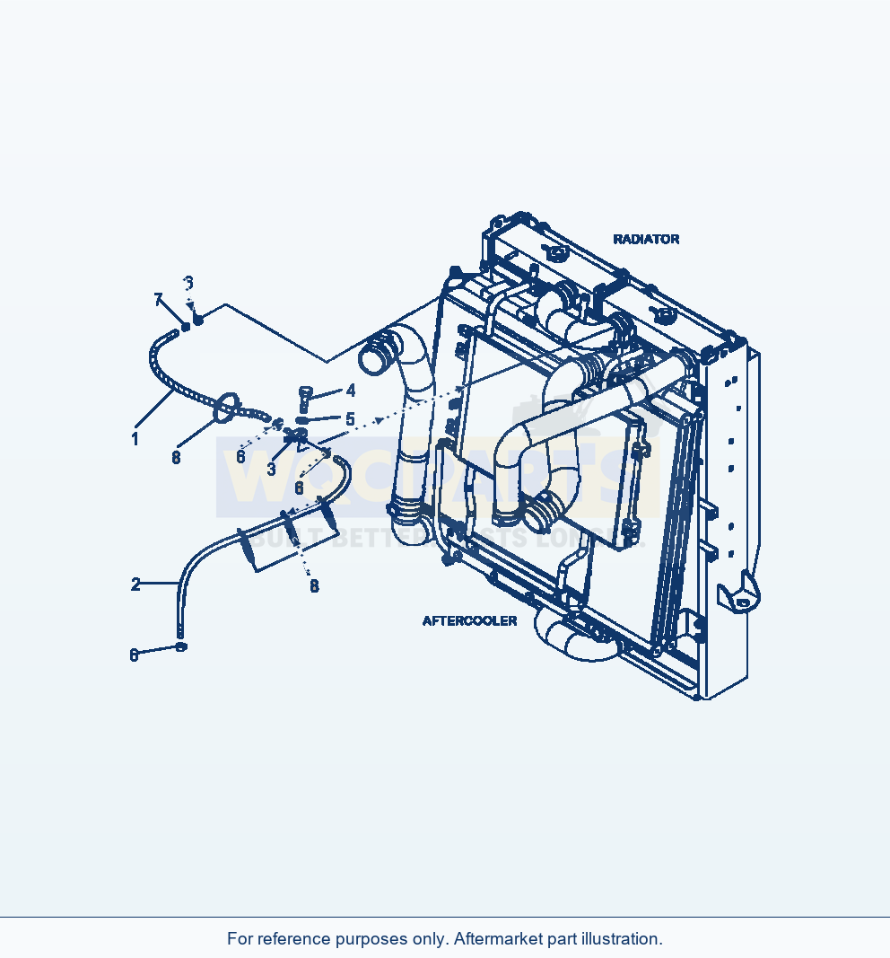 Komatsu WA470-6 Radiator Overflow Piping Serial A46001-UP parts diagram