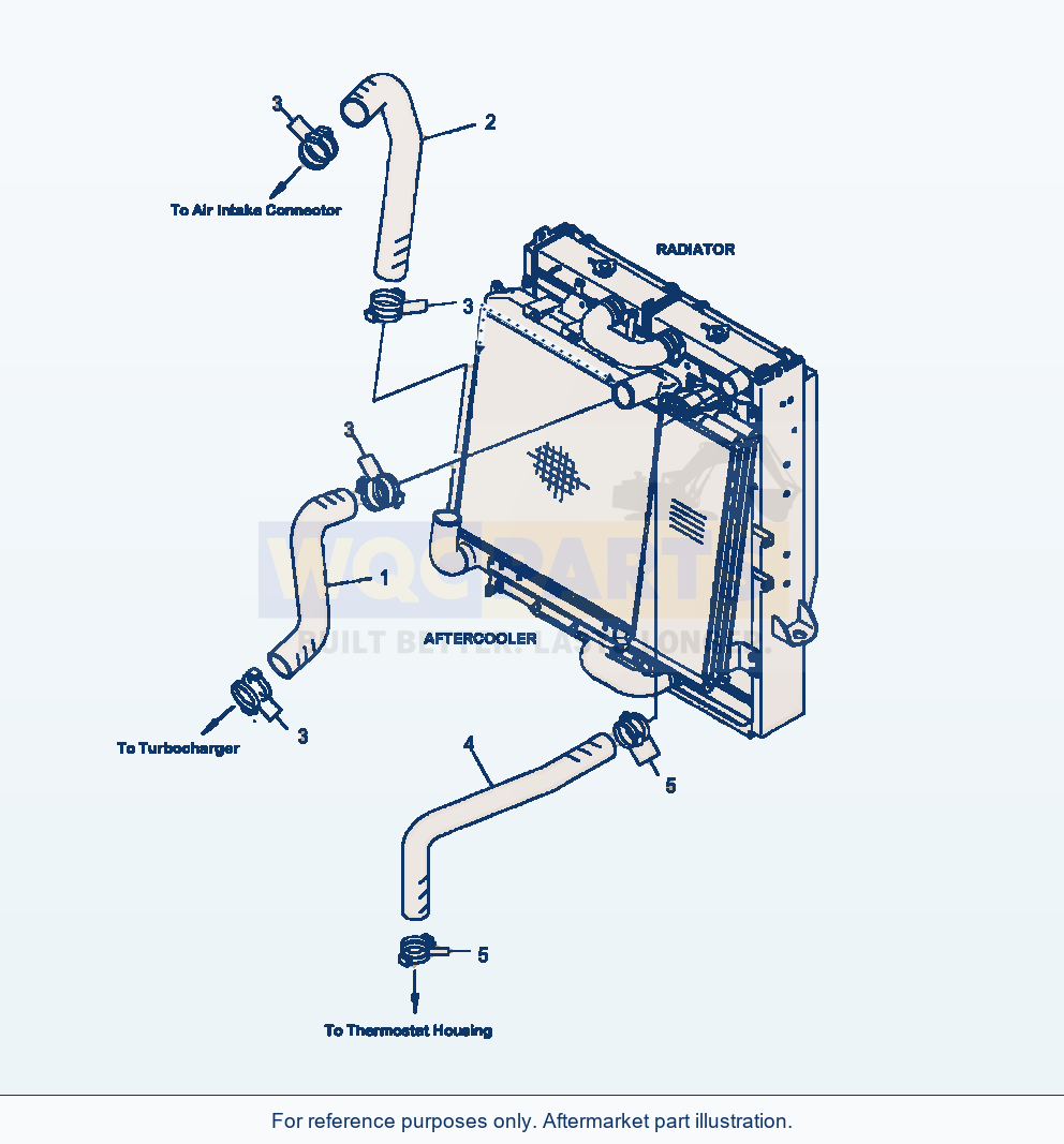 Komatsu WA470-6 Radiator Piping Serial A46001-UP parts diagram