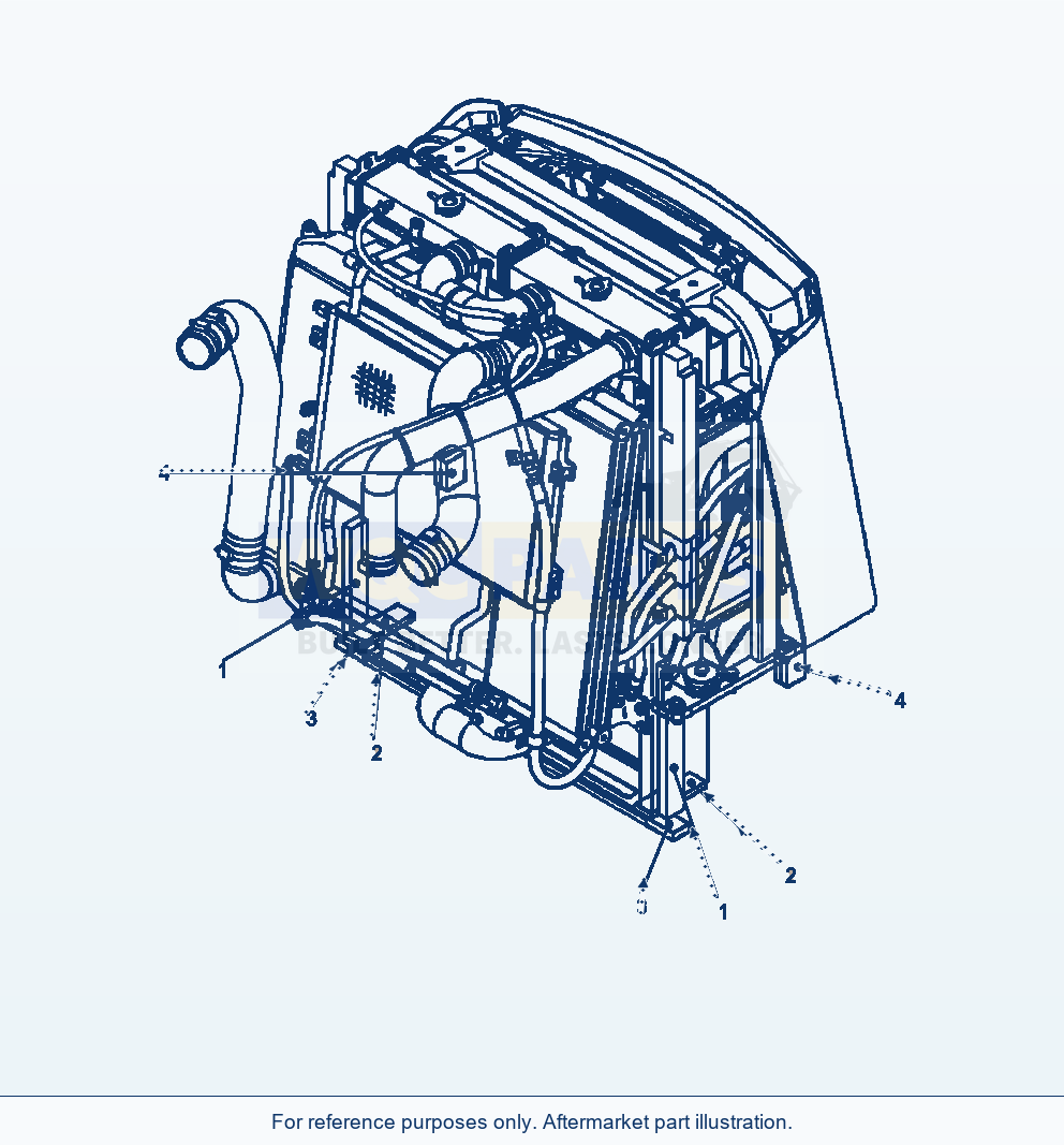 Komatsu WA470-6 Radiator Sheet Serial A46001-UP parts diagram
