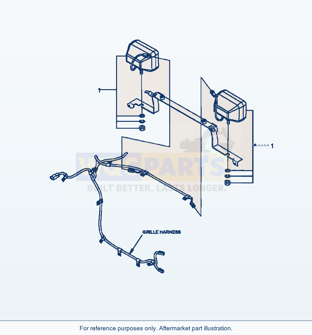 Komatsu WA470-6 Work Lamps Radiator Grille Serial A46001-UP parts diagram