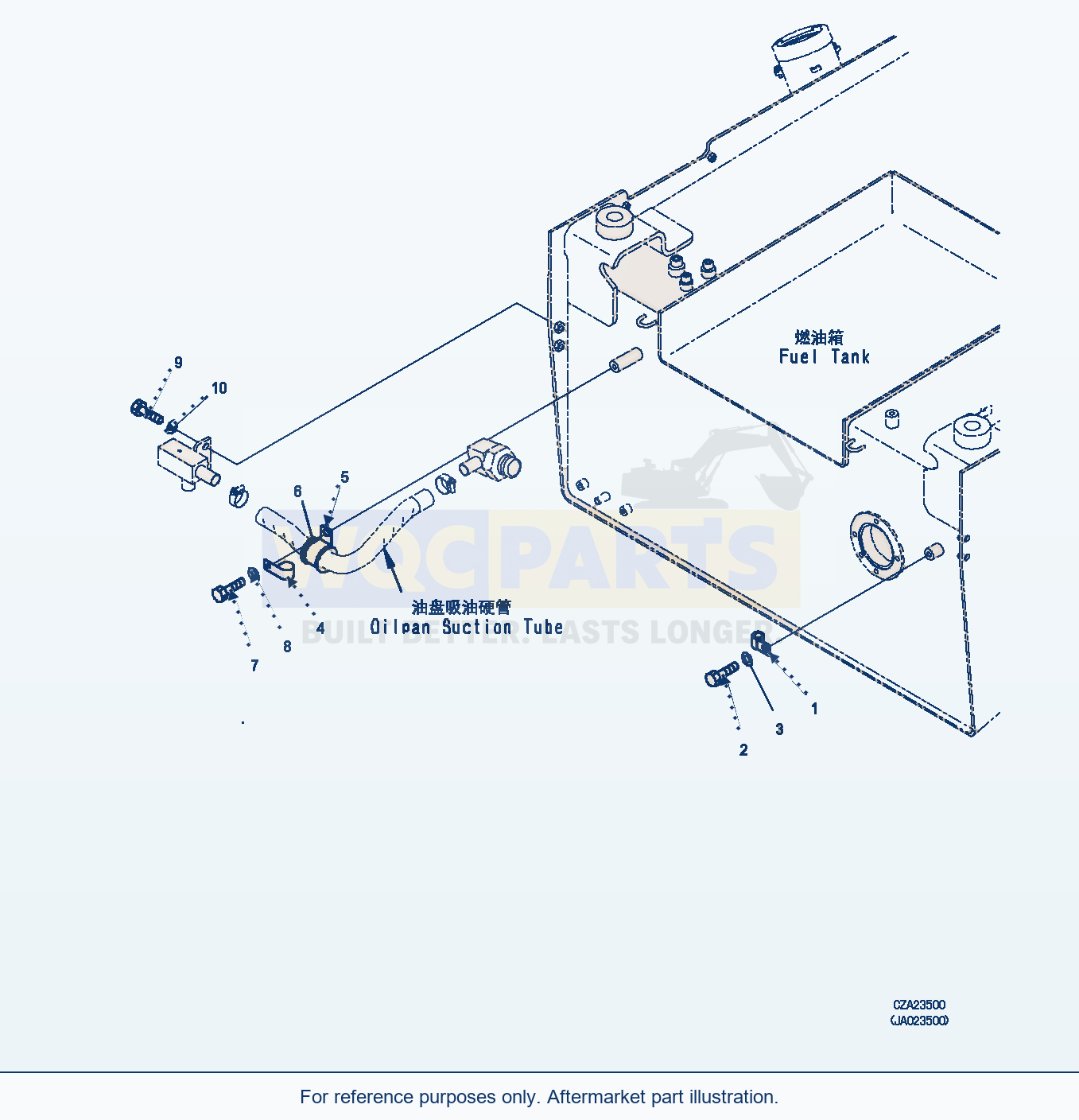 Komatsu WA470-6 Fuel Tank (Clamp) (|D00046) parts diagram