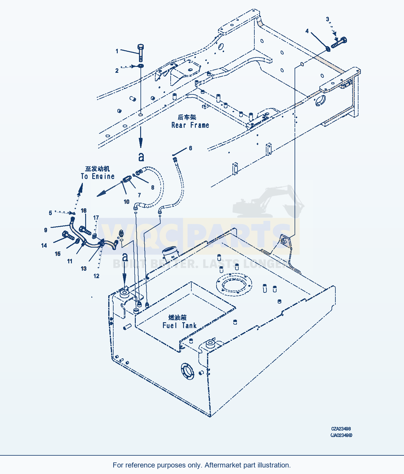 Komatsu WA470-6 Fuel Tank (Mounting) (|D00044) parts diagram