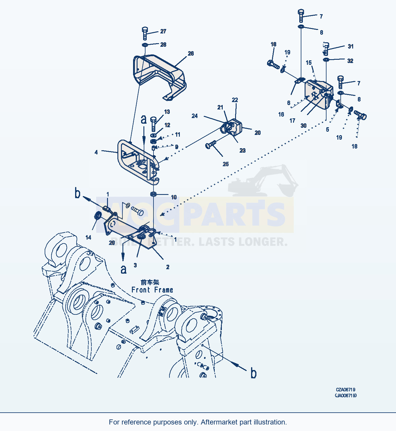 Komatsu WA470-6 Front Lamp (L.H.) (|E00080) parts diagram