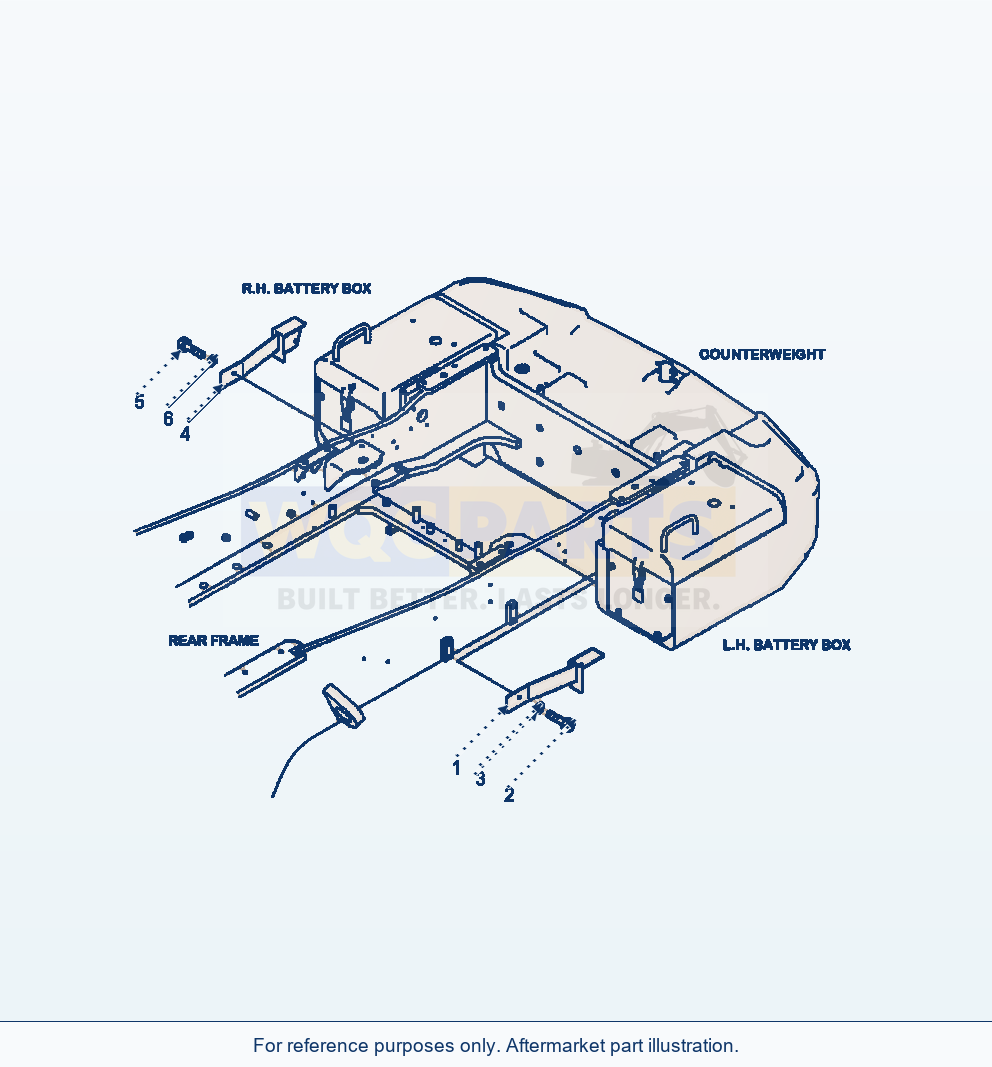 Komatsu WA470-6 Battery Box Cover Serial A46001-UP parts diagram