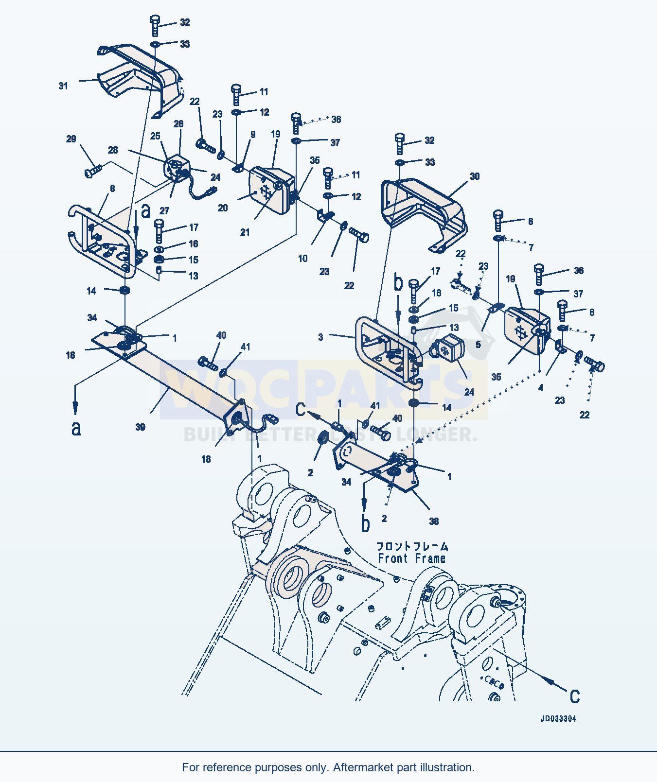 Komatsu WA470-6 Front Lamp (#90216-90434) Serial 90216-UP parts diagram