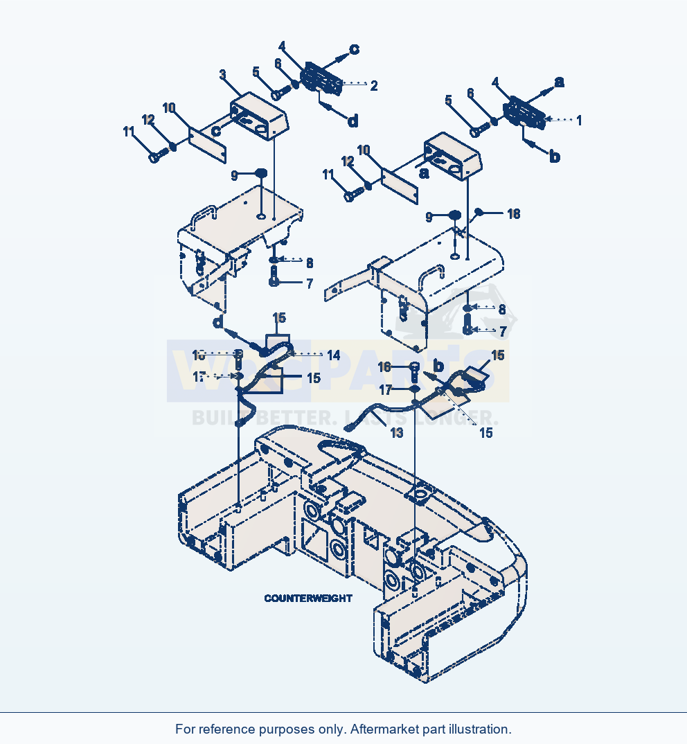 Komatsu WA470-6 Lamps Rear Combination Serial A46001-UP parts diagram