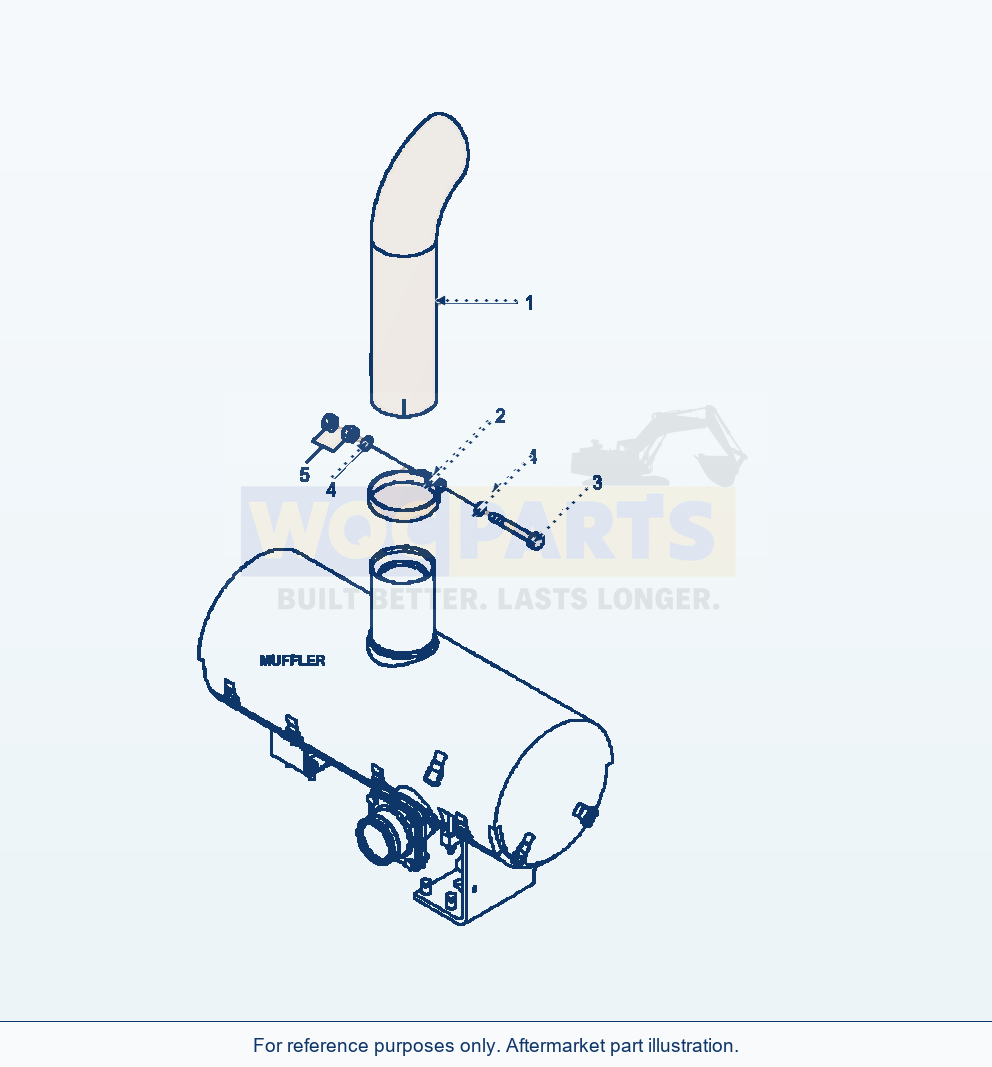 Komatsu WA470-6 Exhaust Pipe Serial A45001-UP parts diagram