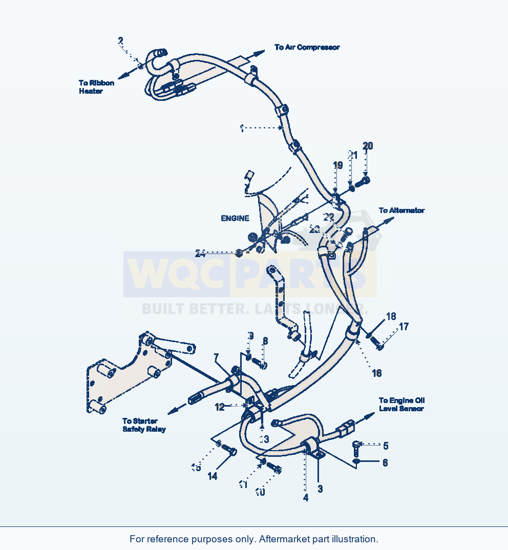 Komatsu WA470-6 Wiring Harness Engine Related Serial A45001-UP parts diagram