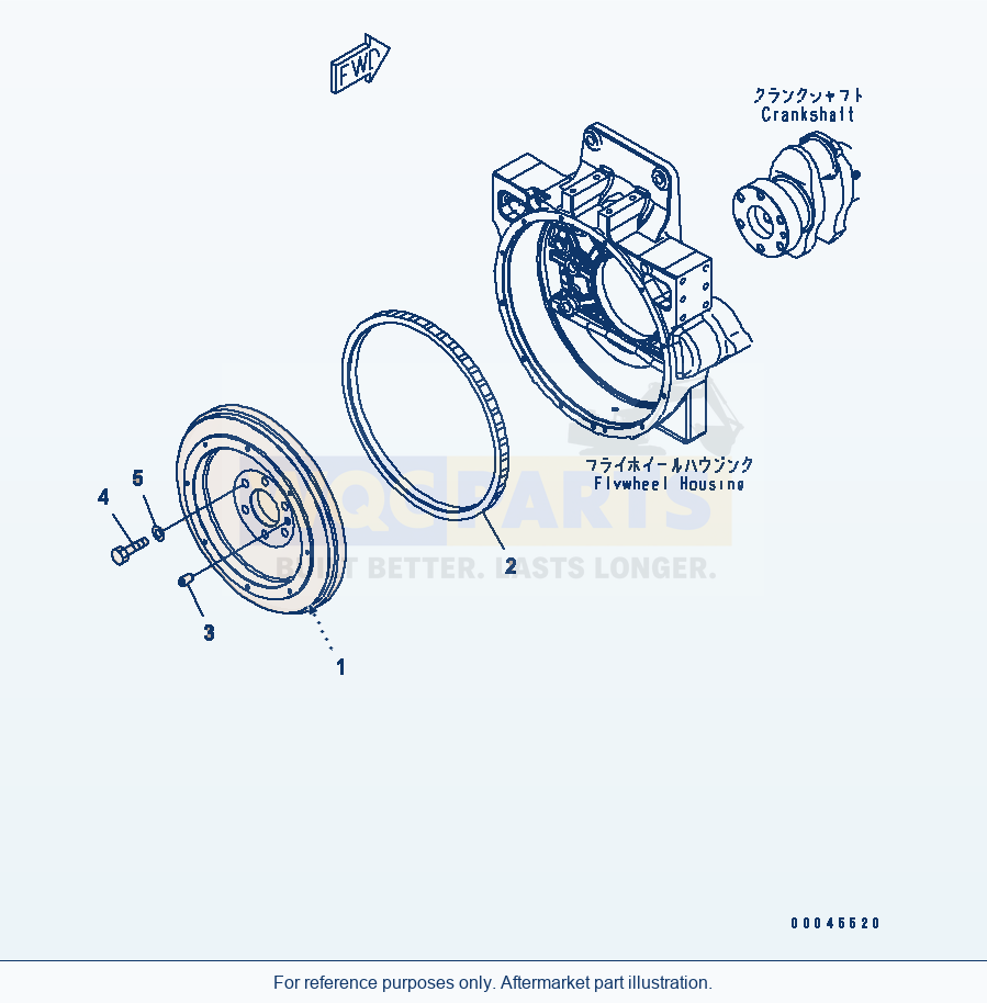 Komatsu WA470-6 Flywheel(#560347-) Serial 85001-90215 (ECOT3) parts diagram