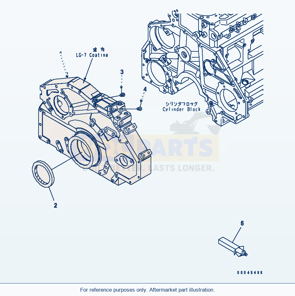 Komatsu WA470-6 Front Cover Serial 85001-90215 (ECOT3, FOR EU) parts diagram