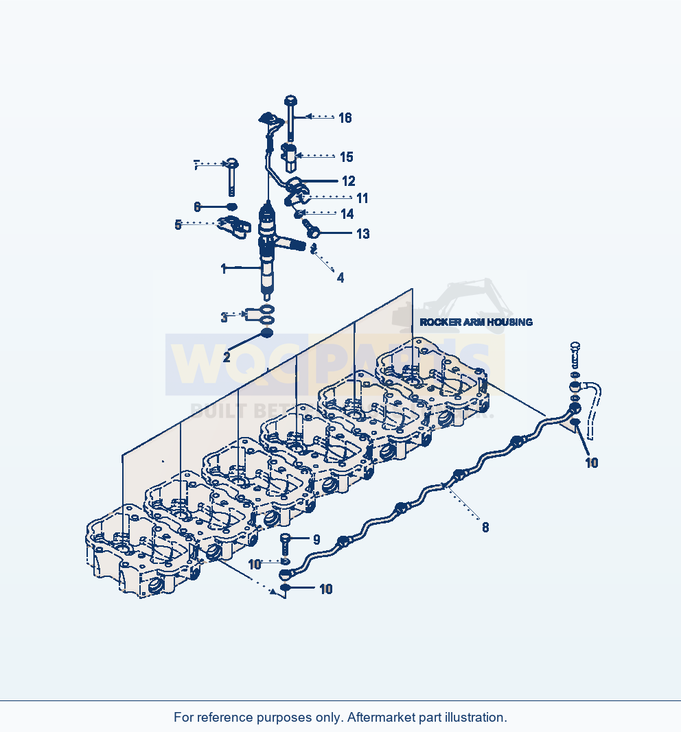 Komatsu WA470-6 Fuel Injectors And Spill Tube Serial A46001-UP parts diagram