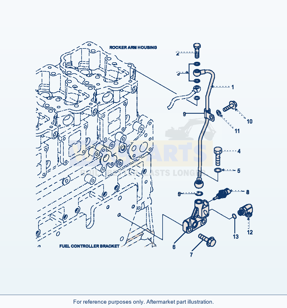 Komatsu WA470-6 Fuel Return Serial A46001-UP parts diagram