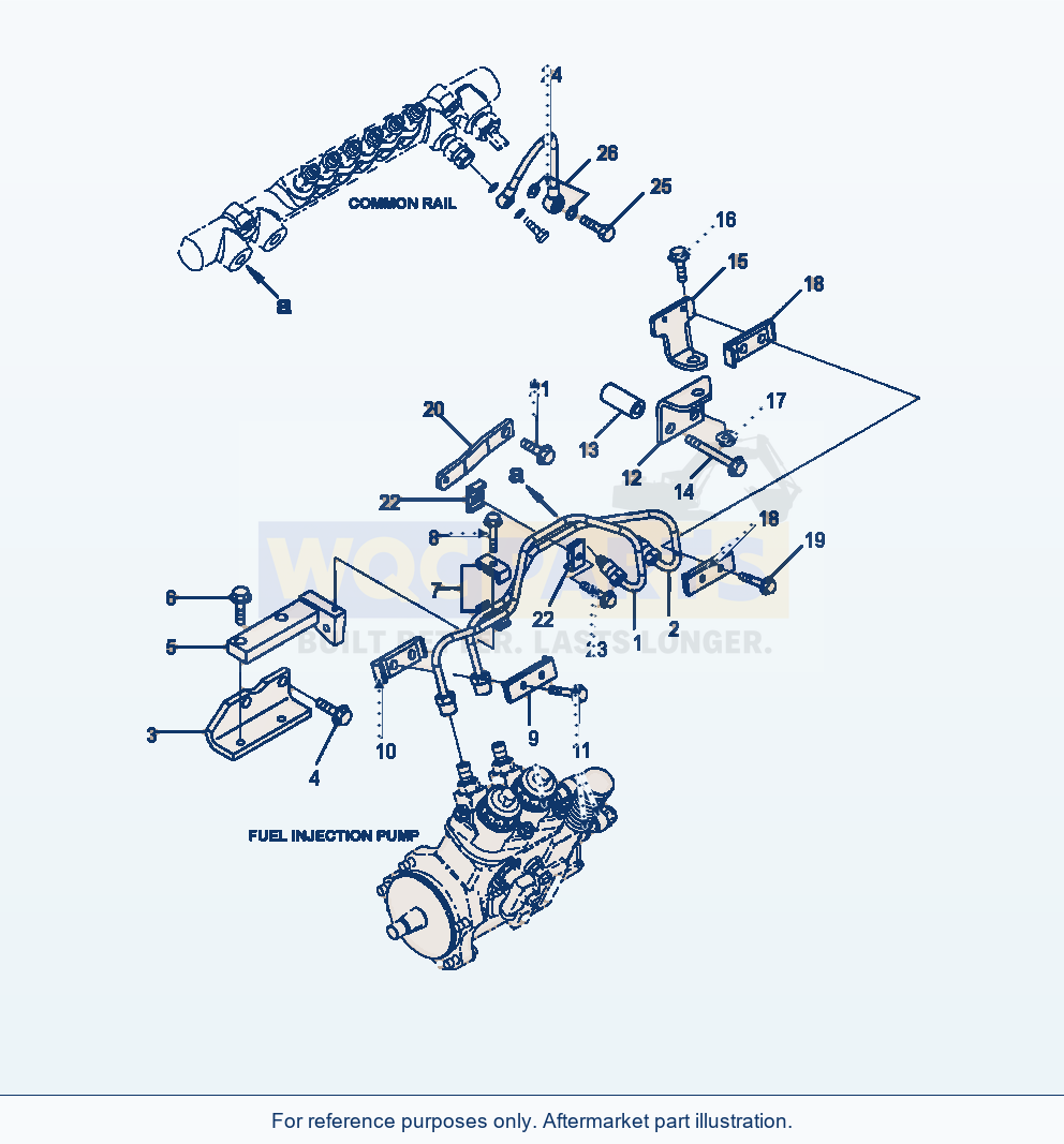 Komatsu WA470-6 Fuel Supply And Return Piping Serial A46001-UP parts diagram