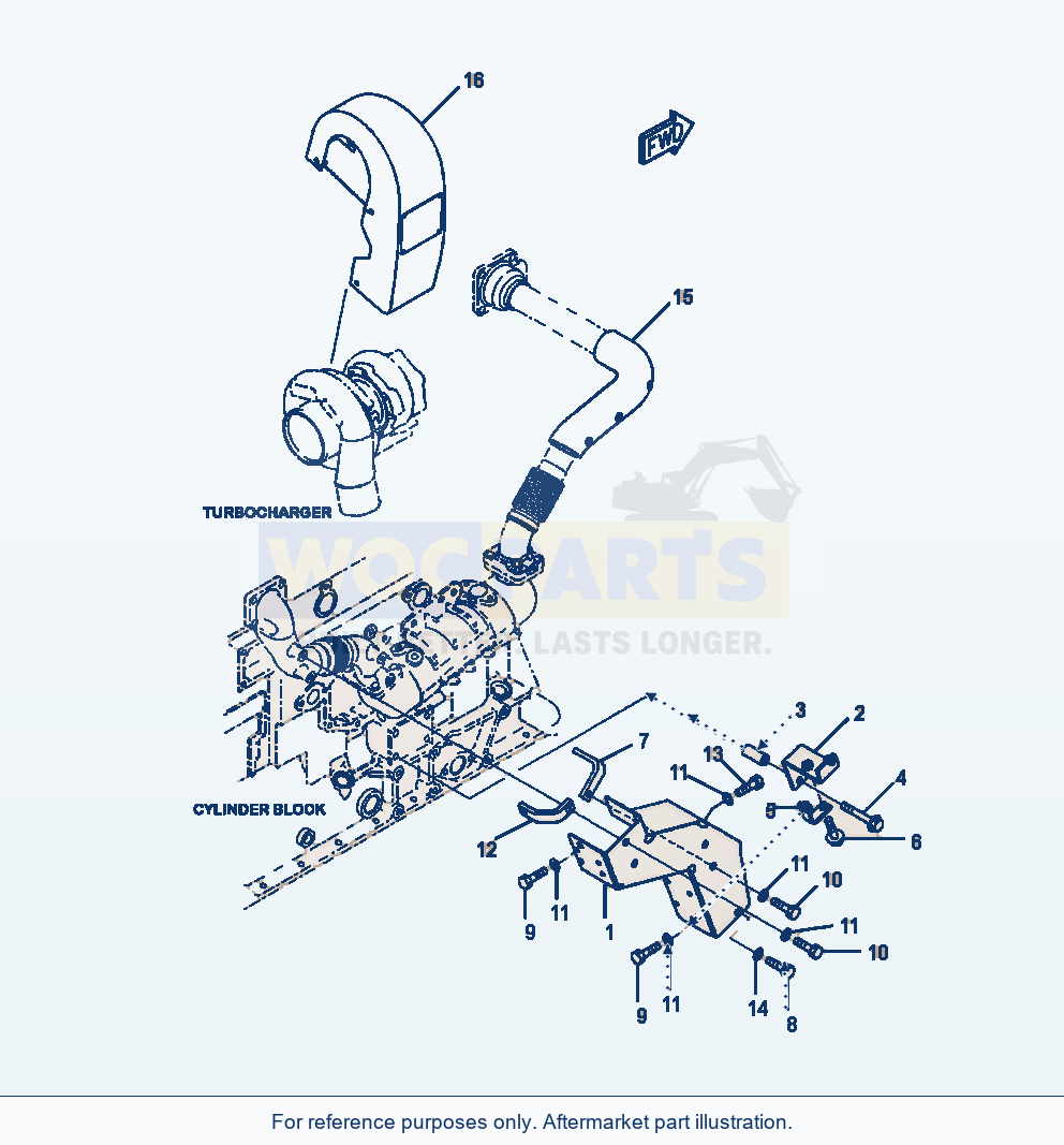 Komatsu WA470-6 Heat Shield Serial A45001-UP parts diagram