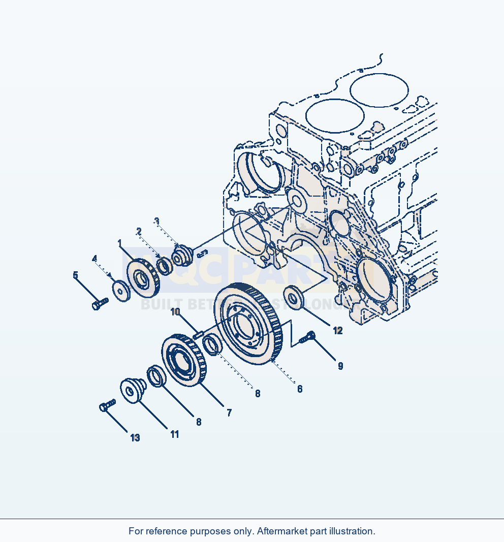 Komatsu WA470-6 Idler Gear Serial A45001-UP parts diagram