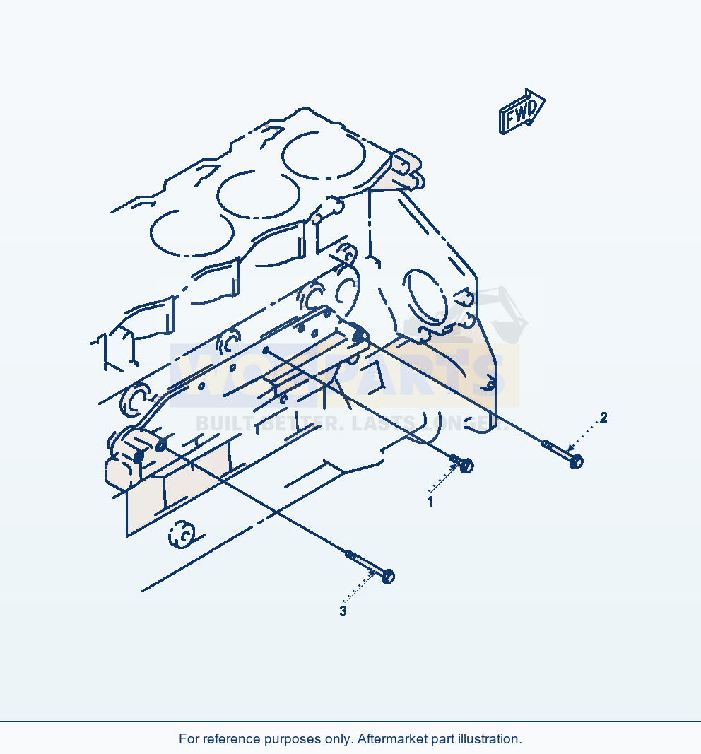 Komatsu WA470-6 Oil Cooler Mounting Serial A46001-UP parts diagram