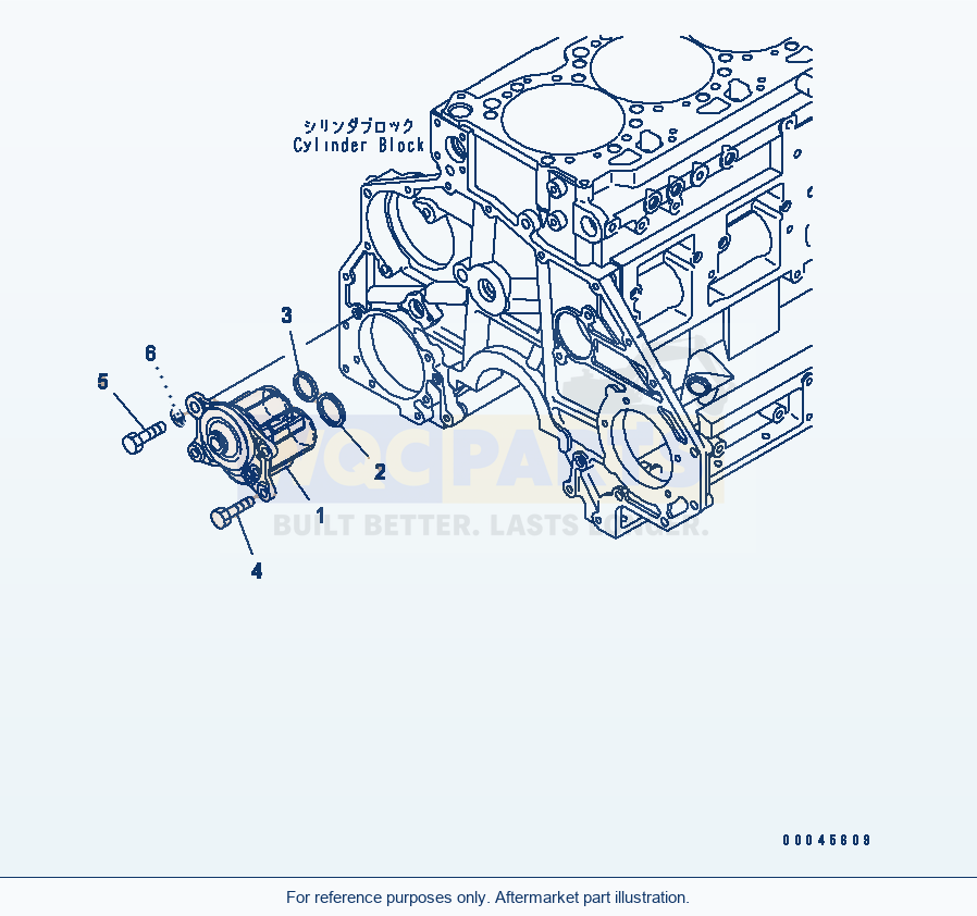 Komatsu WA470-6 Oil Pump Serial 85001-90215 (ECOT3, FOR EU) parts diagram