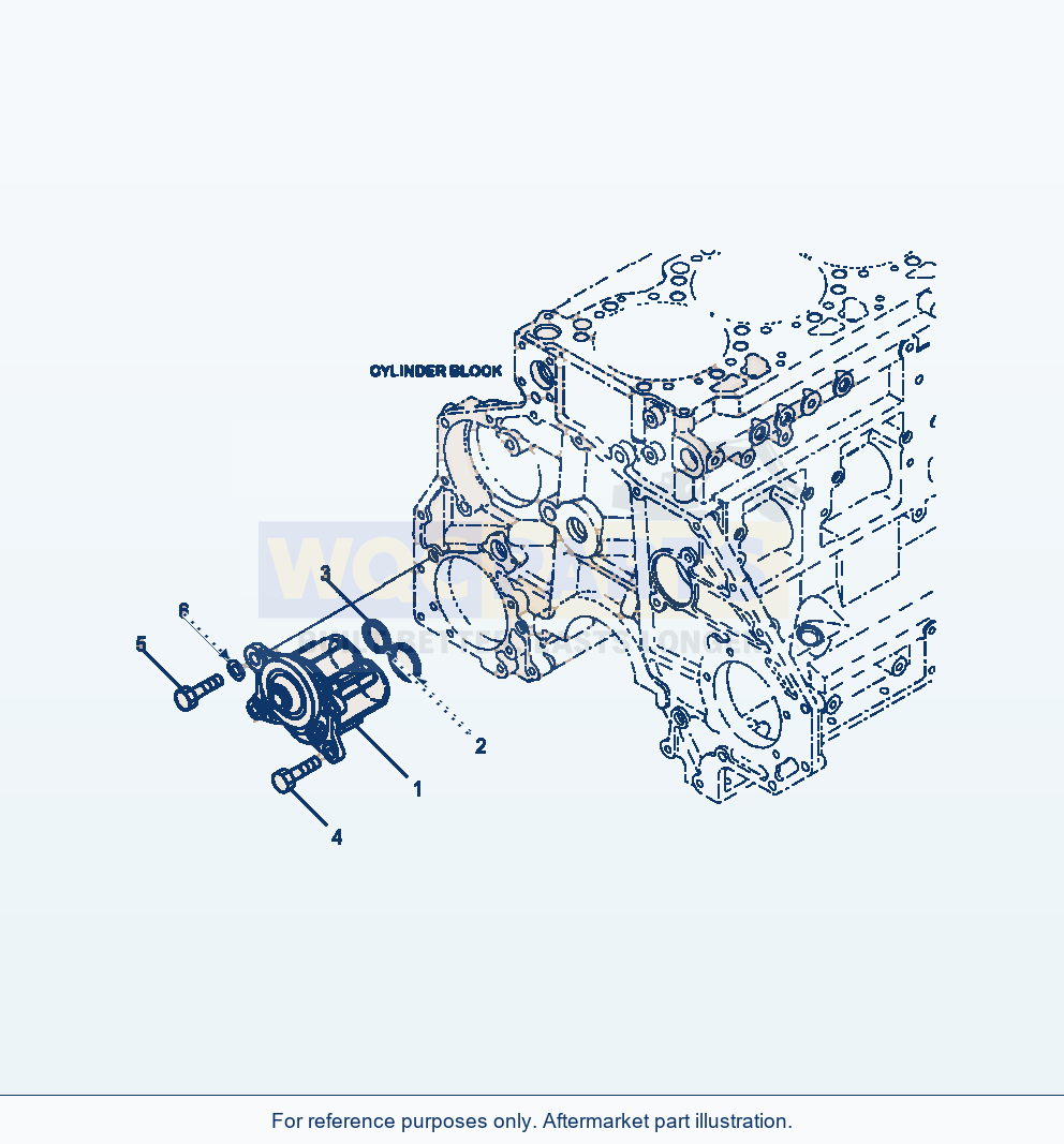 Komatsu WA470-6 Oil Pump Serial A45001-UP parts diagram