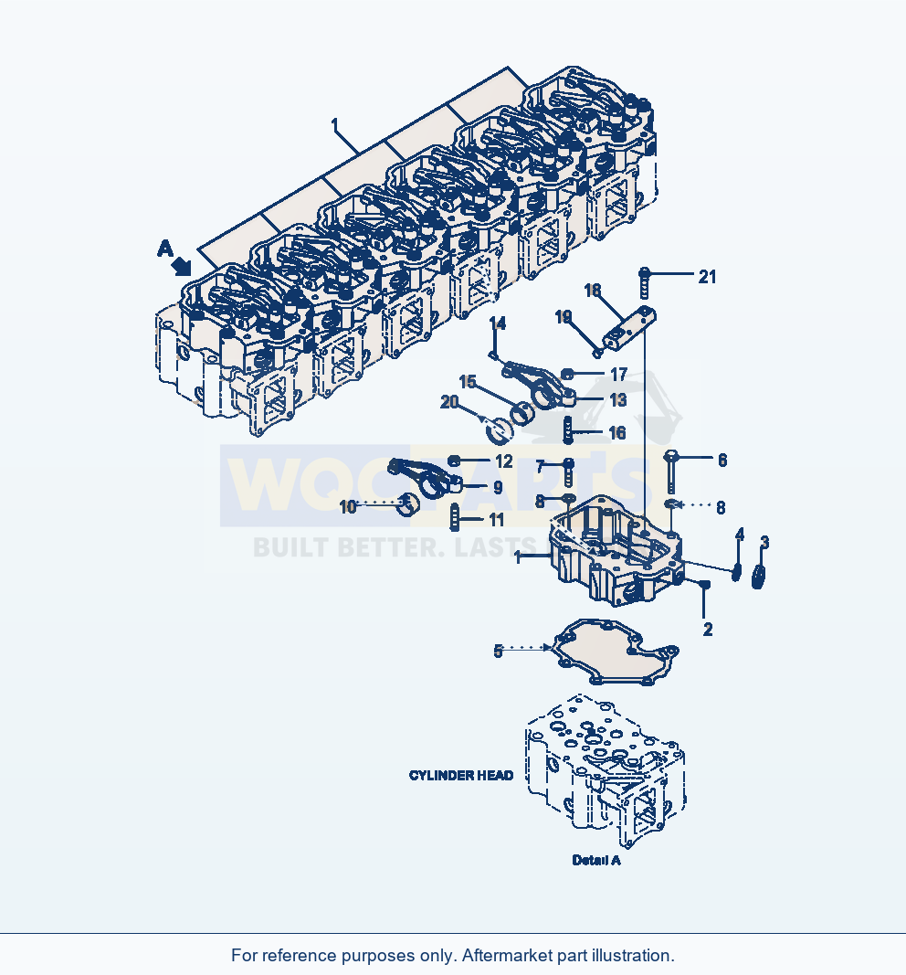 Komatsu WA470-6 Rocker Arm And Housing Serial A46001-UP parts diagram