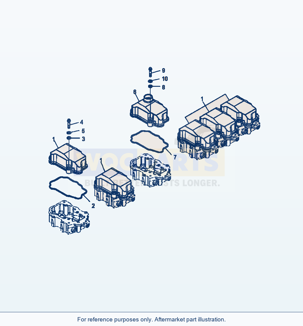 Komatsu WA470-6 Rocker Arm Housing Cover Serial A45001-UP parts diagram