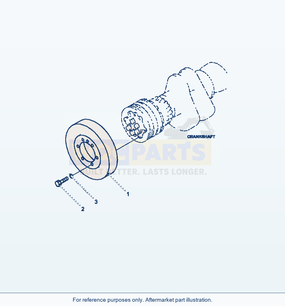 Komatsu WA470-6 Vibration Damper Serial A45001-UP parts diagram